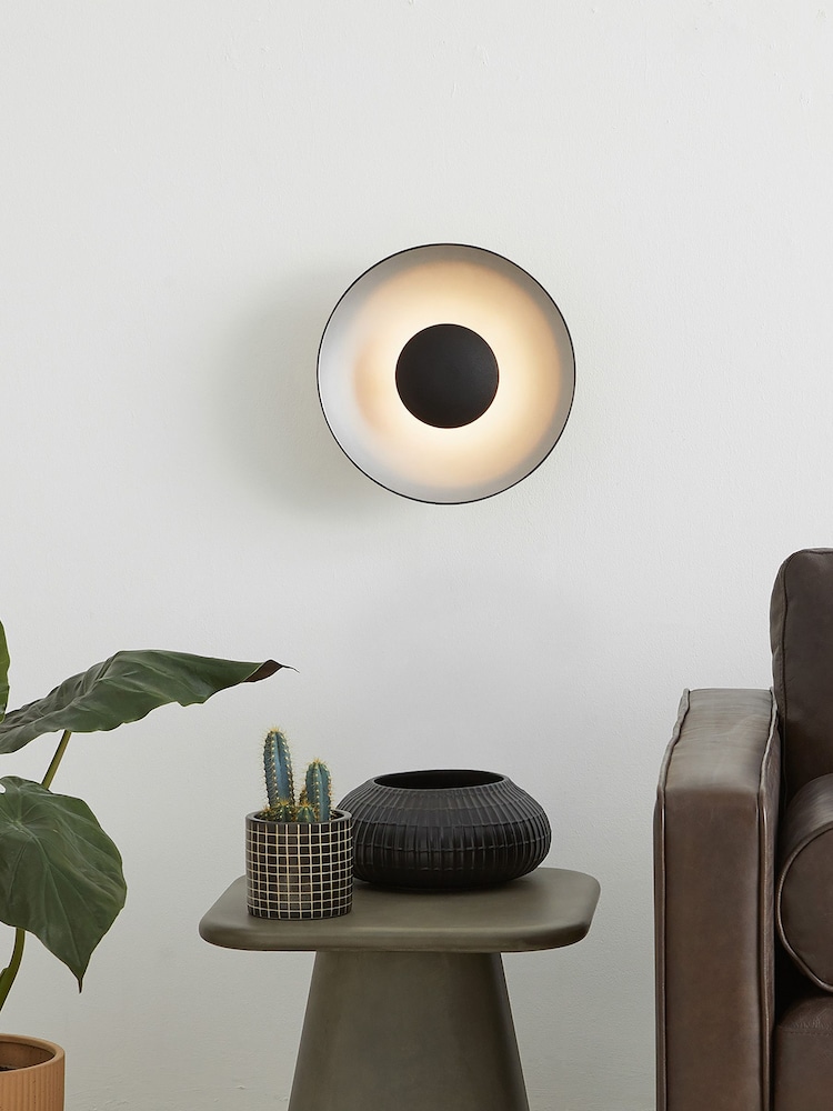 MADE.COM Black/Silver Chicago Wall Lamp - Image 1 of 3