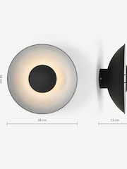 MADE.COM Black/Silver Chicago Wall Lamp - Image 3 of 3