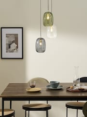 MADE.COM Green Multi Lykke 3 Light Cluster Chandelier Ceiling Light - Image 1 of 3