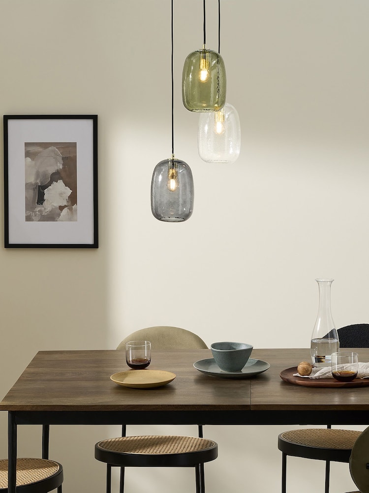 MADE.COM Green Multi Lykke 3 Light Cluster Chandelier Ceiling Light - Image 1 of 3