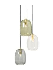 MADE.COM Green Multi Lykke 3 Light Cluster Chandelier Ceiling Light - Image 2 of 3
