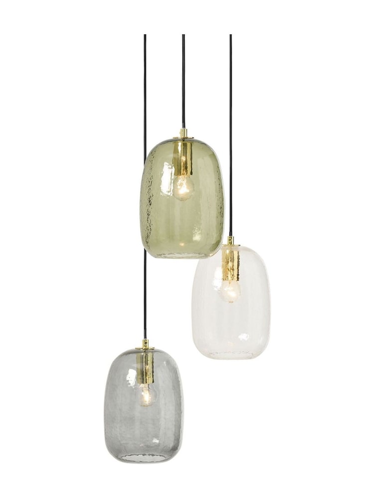 MADE.COM Green Multi Lykke 3 Light Cluster Chandelier Ceiling Light - Image 2 of 3