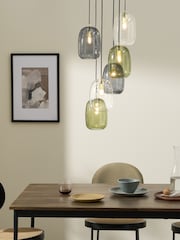 MADE.COM Multi Green Lykke 6 Light Cluster Chandelier Ceiling Light - Image 1 of 3