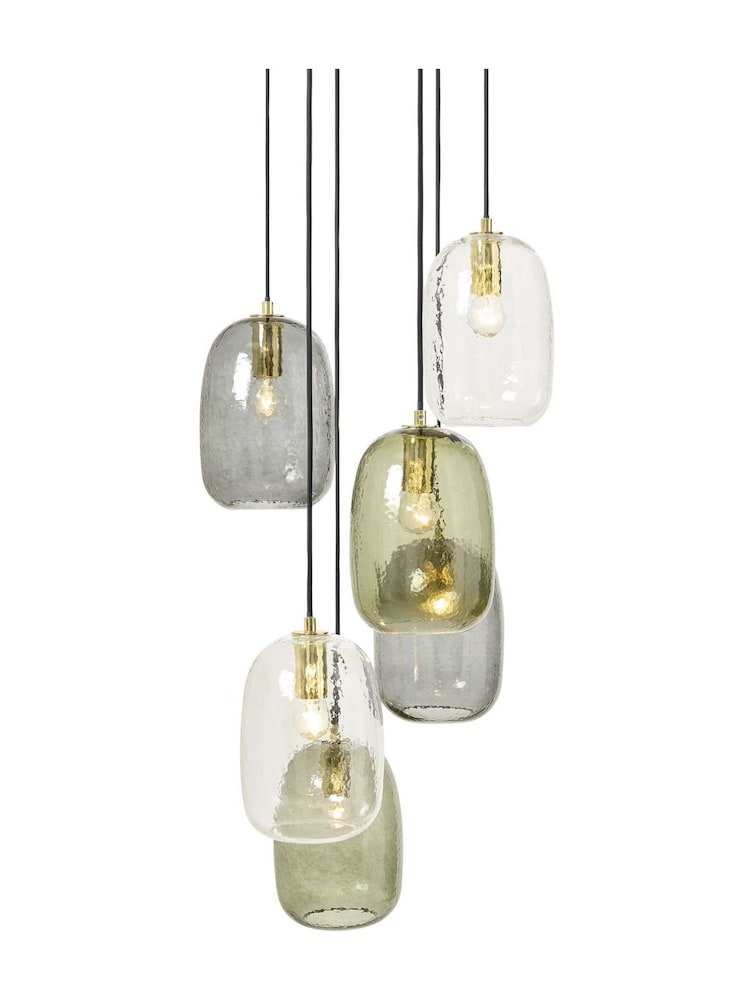 MADE.COM Multi Green Lykke 6 Light Cluster Chandelier Ceiling Light - Image 2 of 3