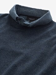 Blue Twist Regular Mock Shirt Knitted Crew Jumper - Image 8 of 9