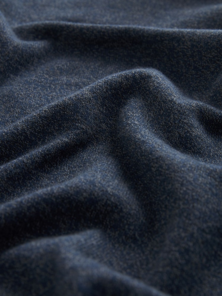 Blue Twist Regular Mock Shirt Knitted Crew Jumper - Image 9 of 9