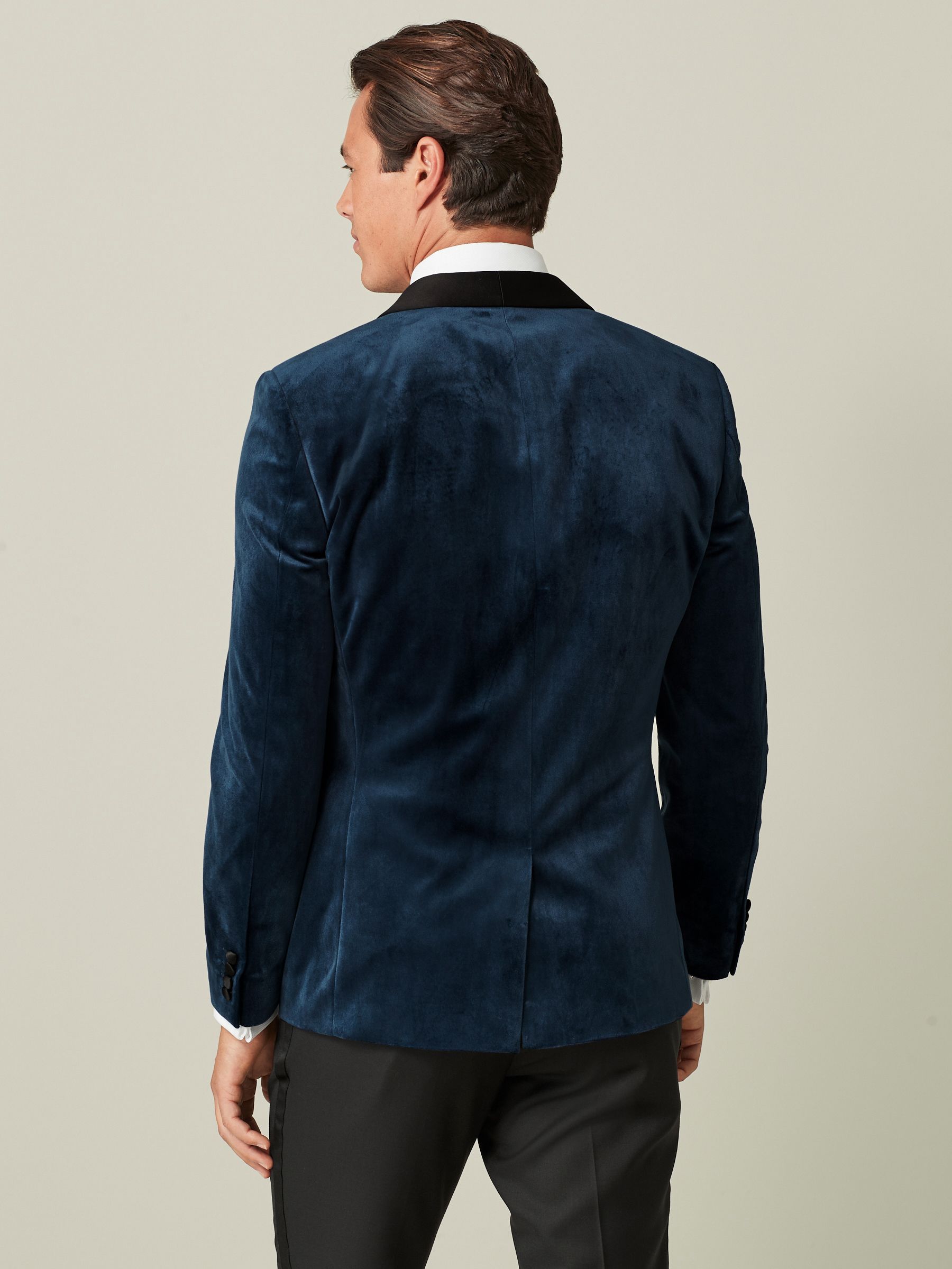 ジャケット・アウター PRANK PROJECT Velvet Jacket NAVY Size 36 Buy Dark Navy Blue Slim Fit Velvet Blazer from Next USA