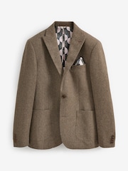 Neutral Nova Fides Italian Wool Blend Blazer - Image 7 of 11