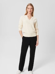Hobbs Black Straight Mel Trousers - Image 1 of 4