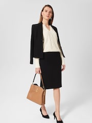 Hobbs Black Regular Fit Mel Skirt - Image 3 of 4