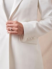 Phase Eight Natural Beatriz Satin Contrast Bridal Blazer - Image 6 of 6