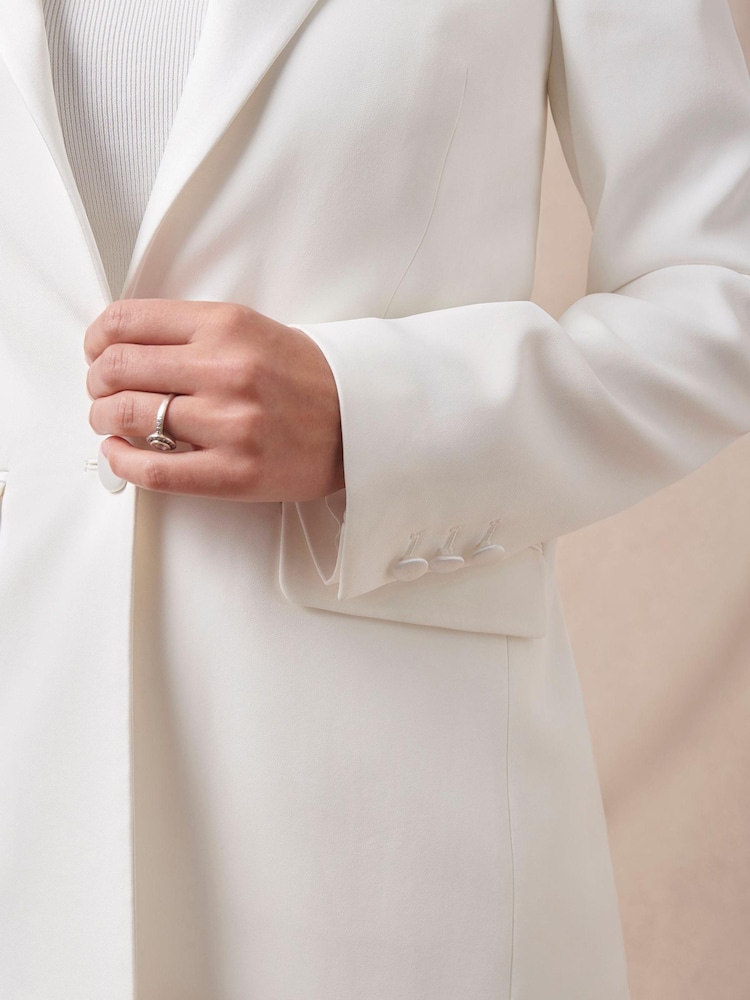 Phase Eight Natural Beatriz Satin Contrast Bridal Blazer - Image 6 of 6