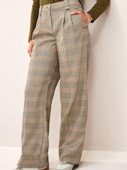 Neutral Check Tailored Wide Trousers - Image 3 of 7