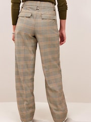 Neutral Check Tailored Wide Trousers - Image 4 of 7