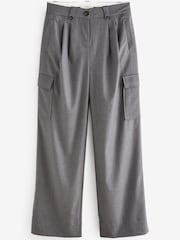 Grey Tailored Wide Trousers - Image 5 of 6