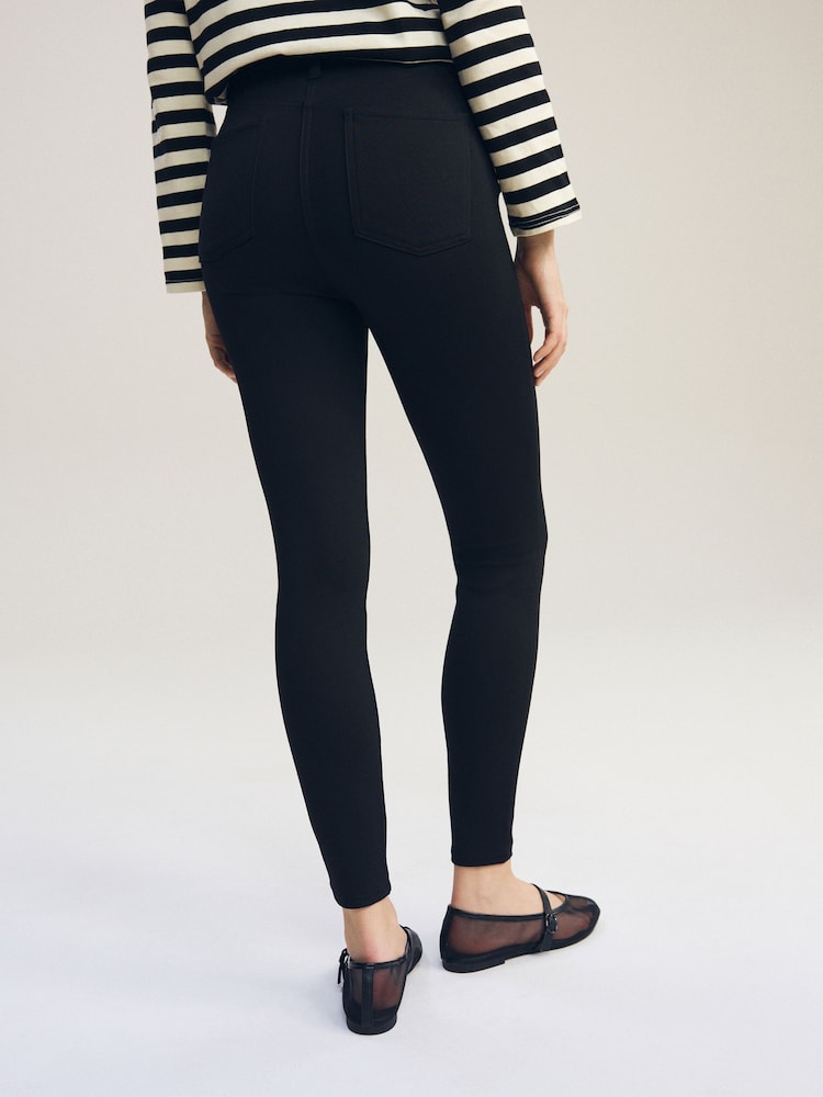 Black Ponte Slim Leg Trousers - Image 3 of 6