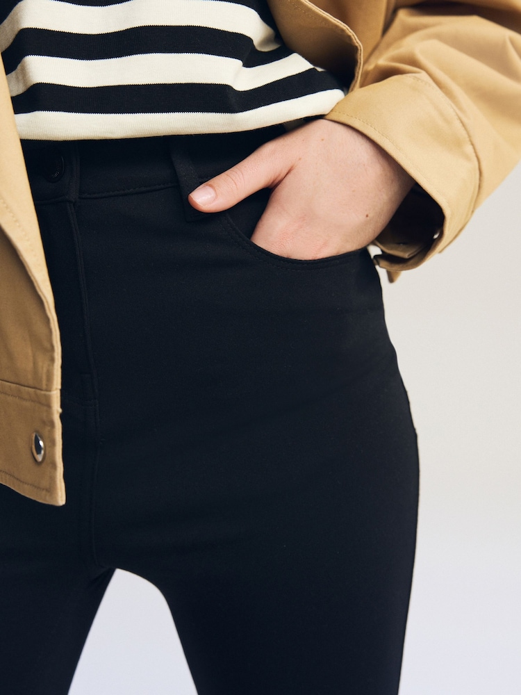 Black Ponte Slim Leg Trousers - Image 4 of 6