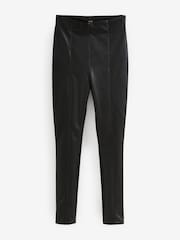 Black PU Faux Leather Leggings - Image 5 of 6