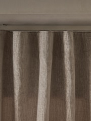 Natural Heavyweight Chenille Wave Header Lined Curtains - Image 6 of 7