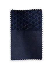Navy Blue Velvet Quilted Hamilton Blackout/Thermal Eyelet Curtains - Image 5 of 6