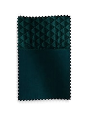 Bottle Green Velvet Quilted Hamilton Blackout/Thermal Eyelet Curtains - Image 5 of 6