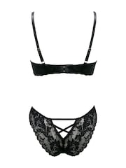 Pour Moi Black For Your Eyes Only Underwire Crotchless Bodies - Image 4 of 4