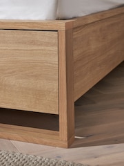 Oak Effect Axel Wooden Drawer Storage Bed Frame - Image 4 of 5