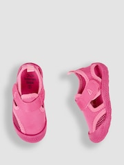 JoJo Maman Bébé Pink Floral Print Beach & Swim Sandals - Image 3 of 5