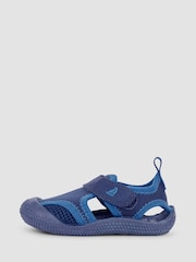 JoJo Maman Bébé Navy Blue Floral Print Beach & Swim Sandals - Image 4 of 4