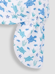 JoJo Maman Bébé Blue Turtle UPF 50 Sun Protection Hat - Image 3 of 3