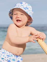 JoJo Maman Bébé Blue Turtle UPF 50 Bucket Hat - Image 1 of 3