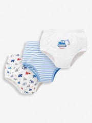 JoJo Maman Bébé White 3-Pack Training Pants - Image 1 of 3