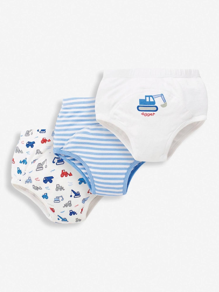 JoJo Maman Bébé White 3-Pack Training Pants - Image 1 of 3