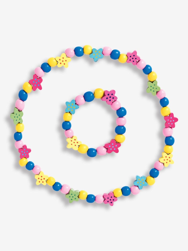 JoJo Maman Bébé Pink/Yellow Toddler Necklace Set - Image 1 of 1