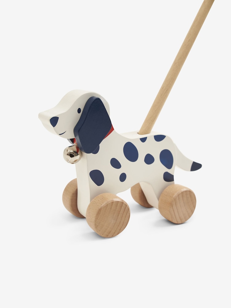 JoJo Maman Bébé Dalmatian Wooden Push-Along Toy - Image 2 of 6