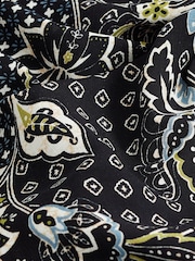 Black/White Floral Longline Kimono Cover-Up - Image 4 of 4