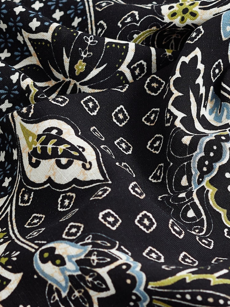 Black/White Floral Longline Kimono Cover-Up - Image 4 of 4