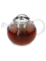 La Cafetière Silver Glass 1 Litre Darjeeling Teapot - Image 1 of 3