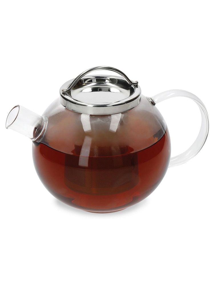 La Cafetière Silver Glass 1 Litre Darjeeling Teapot - Image 1 of 3