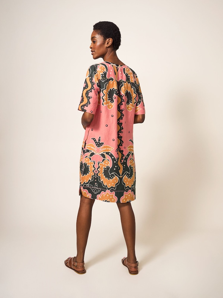 robe droite Blanc Stuff en lin Violet juin - Image 2 of 6
