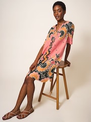 robe droite Blanc Stuff en lin Violet juin - Image 3 of 6