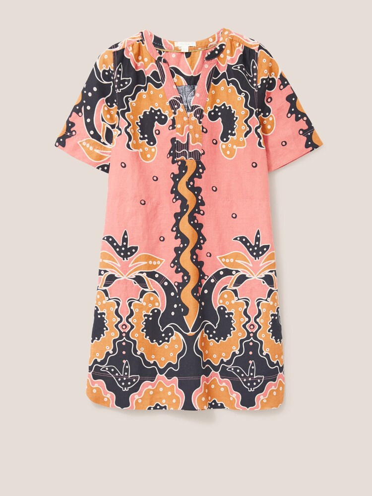 robe droite Blanc Stuff en lin Violet juin - Image 5 of 6