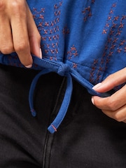 White Stuff Blue Tippie Tie Hem Blouse - Image 5 of 8