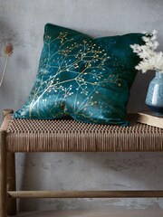 Clarissa Hulse Blue Gypsophilia Cushion - Image 3 of 4