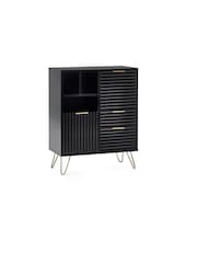 Julian Bowen Black Murano 2 Door 2 Drawer Sideboard - Image 2 of 4