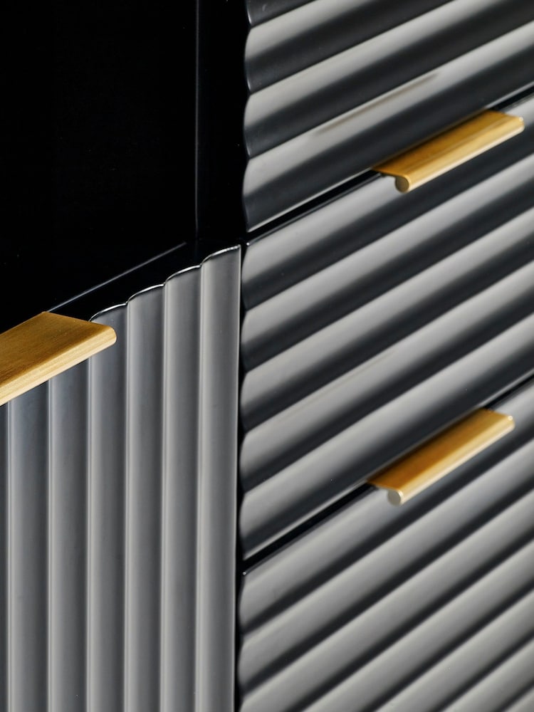 Julian Bowen Black Murano 2 Door 2 Drawer Sideboard - Image 4 of 4