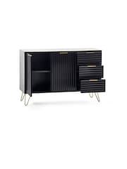 Julian Bowen Black Murano Large 3 Door Sideboard - Image 3 of 4