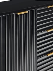 Julian Bowen Black Murano Large 3 Door Sideboard - Image 4 of 4
