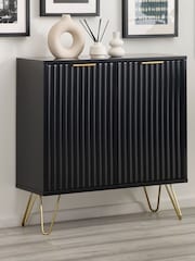 Julian Bowen Black Murano Compact Sideboard - Image 1 of 4