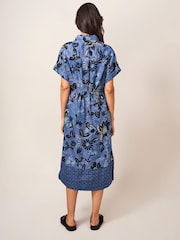 White Stuff Blue Reno Linen Shirt Dress - Image 2 of 6